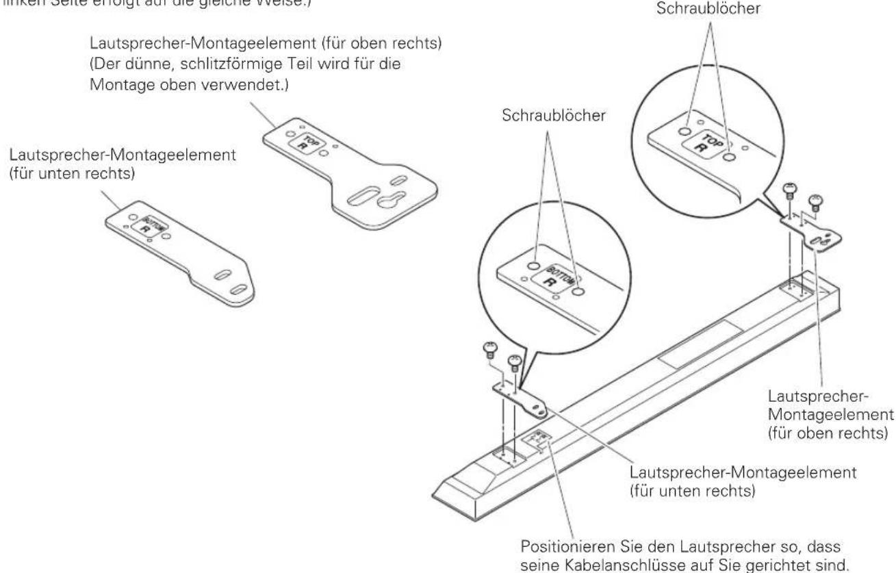 PIONEER PDPS61 - Befestigen der Laufsprecher-Montageelemente an den Laufsprechern. - 1