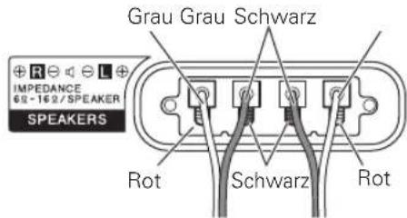 PIONEER PDPS61 - Anschlieben der Laatsprecherkabel auf der Rückseite des Plasma-Fernsehers. - 1
