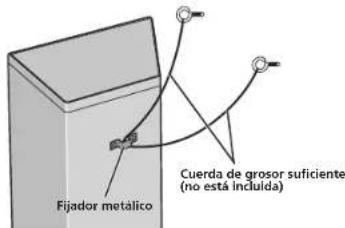 PIONEER SLX70LR - Asegue el altovoz a la pared con una cuerda. - 1