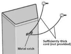 PIONEER SLX70LR - Secure speaker to wall with a cord. - 1