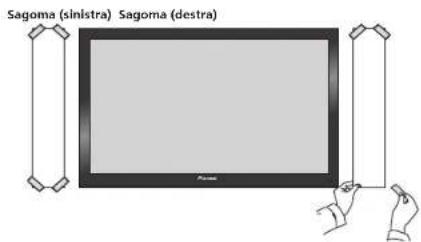 PIONEER SLX70LR - Incollare la sagoma di montaggio a parete fornita in dotazione all'area di installment. - 1