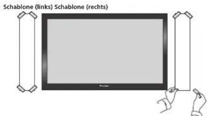 PIONEER SLX70LR - Kleben Sie die mitgelieferte Wandmontageschablone an die zur Montage vorgesehene Stelle. - 1