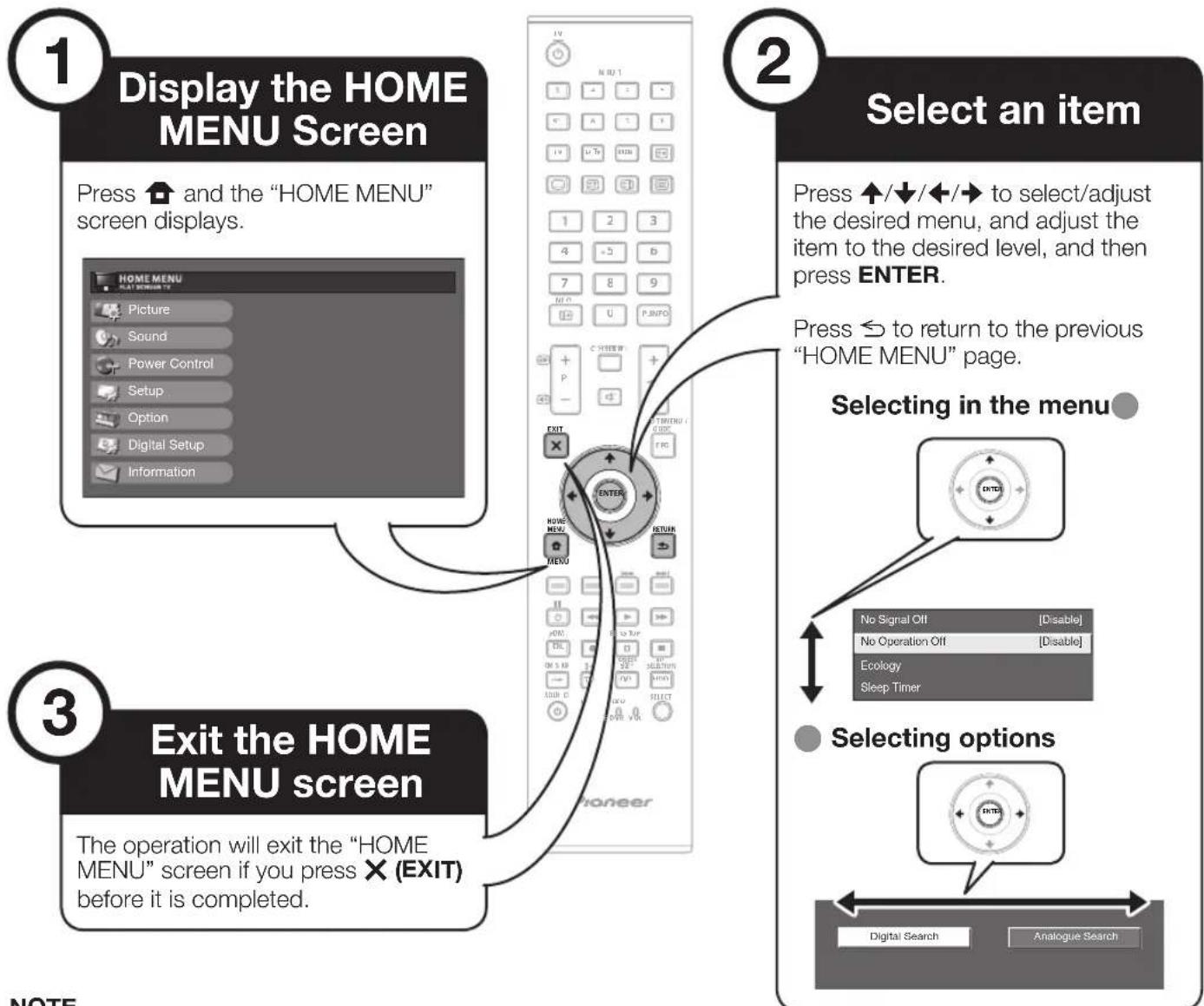 PIONEER KRL46V - Common operations - 1