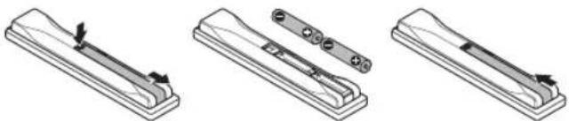 PIONEER KRL46V - Insertion des piles - 1
