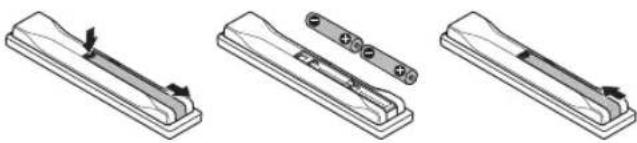 PIONEER KRL46V - Colocacion de las pilas - 1