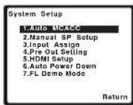 PIONEER VSX821K - Selezione 'Auto MCACC' desde el System Setup y bajo pulse ENTER. - 1