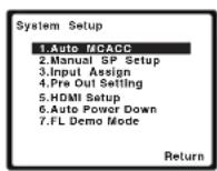 PIONEER VSX821K - Select the setting you want to adjust. - 1