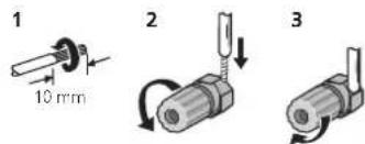 PIONEER VSX821K - Conexiones de cables desnudos - 1