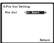 PIONEER VSX821K - Configuration de l'option Pre Out - 2