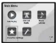 PIONEER XHM70S - Bocnpn3BeHne uyanHe aymoaainOB n Hntepnet-paonctanu B nanke Faveorites - 1