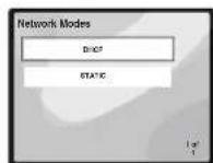 PIONEER XHM70S - Sélectionnez 'modes' sur le menu network settings. - 1