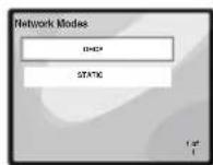 PIONEER XHM70S - Select 'Modes' from the Network Settings menu. - 1