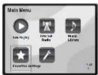 PIONEER XHM70S - Riproduire e cancellare i file audio e le stazioni radio internet della cartella dei Preferiti - 1