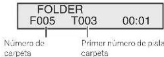 PIONEER XHM70S - Pulse FOLDER +/- para selecciónar la carpetade reproducción deseada. (Modocarpetaactivado) - 1