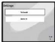 PIONEER XHM70S - Sezione 'Network' desde el menu Settings. - 1