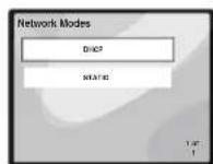 PIONEER XHM70S - Scegliere 'Modes' dal menu Network Settings. - 1
