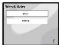 PIONEER XHM70S - Selecteer 'Modes' in het menu Network Settings. - 1