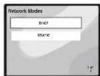 PIONEER XHM70S - SeLECTION 'Modes' de sE el menu Network Settings. - 1
