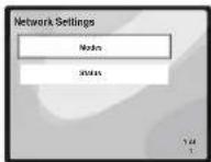PIONEER XHM70S - Sezione 'Network' desde el menu Settings. - 2