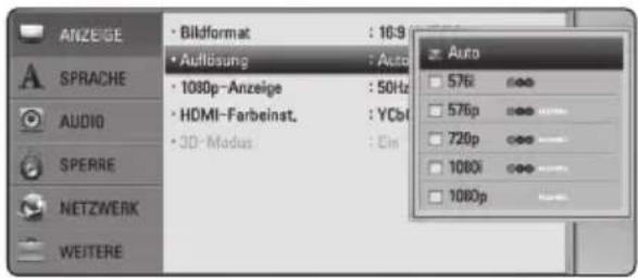 PIONEER BCSSB616 - Einstellung der Auflösung - 1
