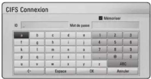 PIONEER BCSSB616 - Saisie de l'identifant utiliser réseau et du mot de passer - 1