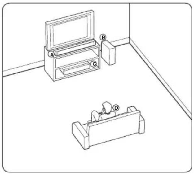 PIONEER BCSSB616 - Posizionamento del systemaper BCS-SB616 - 1