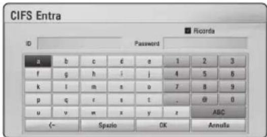 PIONEER BCSFS515 - Inserimento di un ID utente di rete e password - 1
