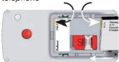 PROFOON PM575T - PLACER LA CARTE SIM ET LA PILE - 4