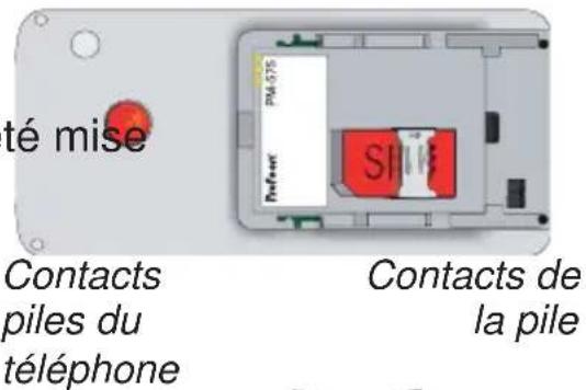 PROFOON PM575T - PLACER LA CARTE SIM ET LA PILE - 3