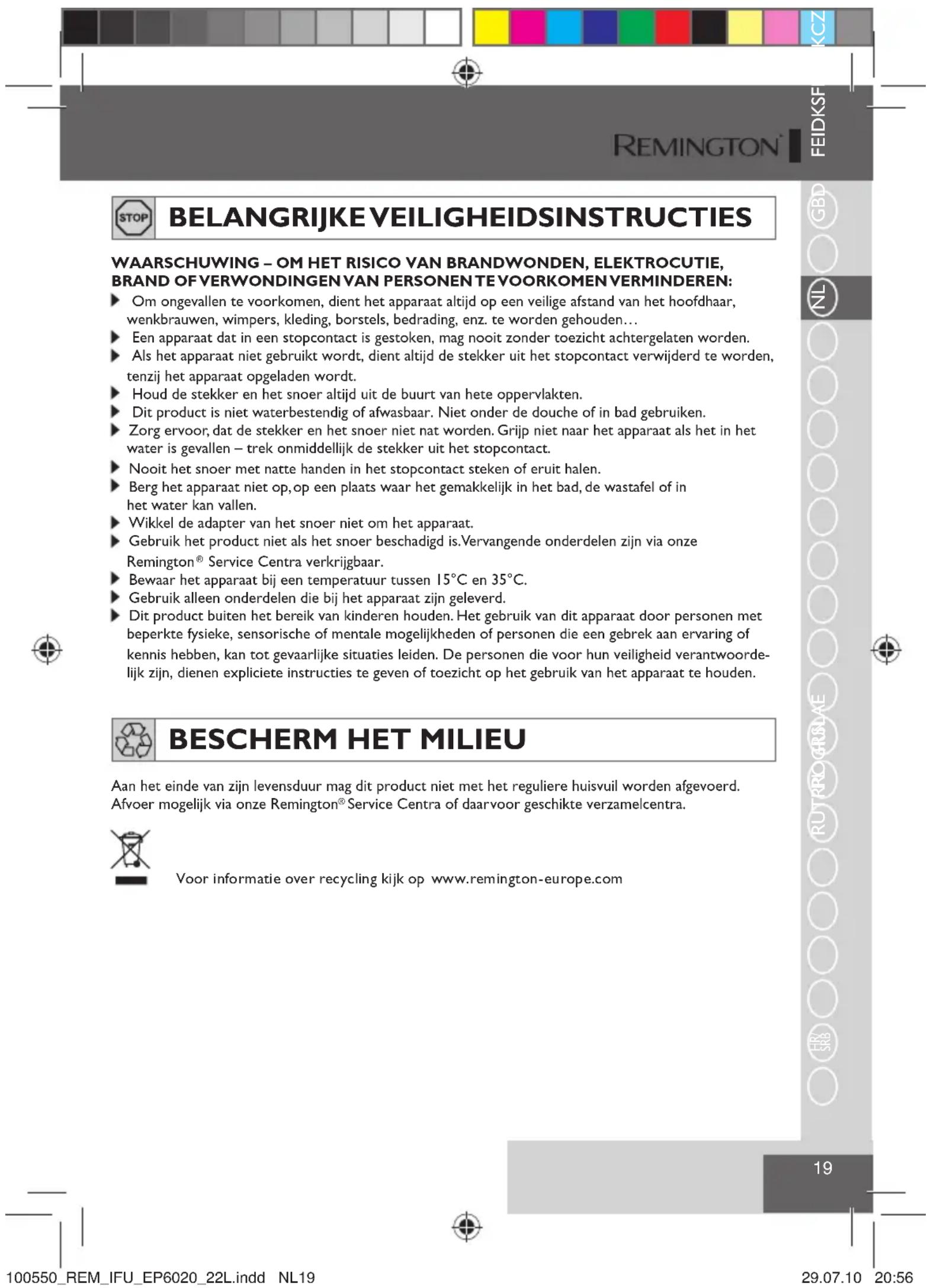 REMINGTON EP6030C - ACHTERGEBLEVEN HAARTJES, STOF E.D. VERWIJDEREN - 2