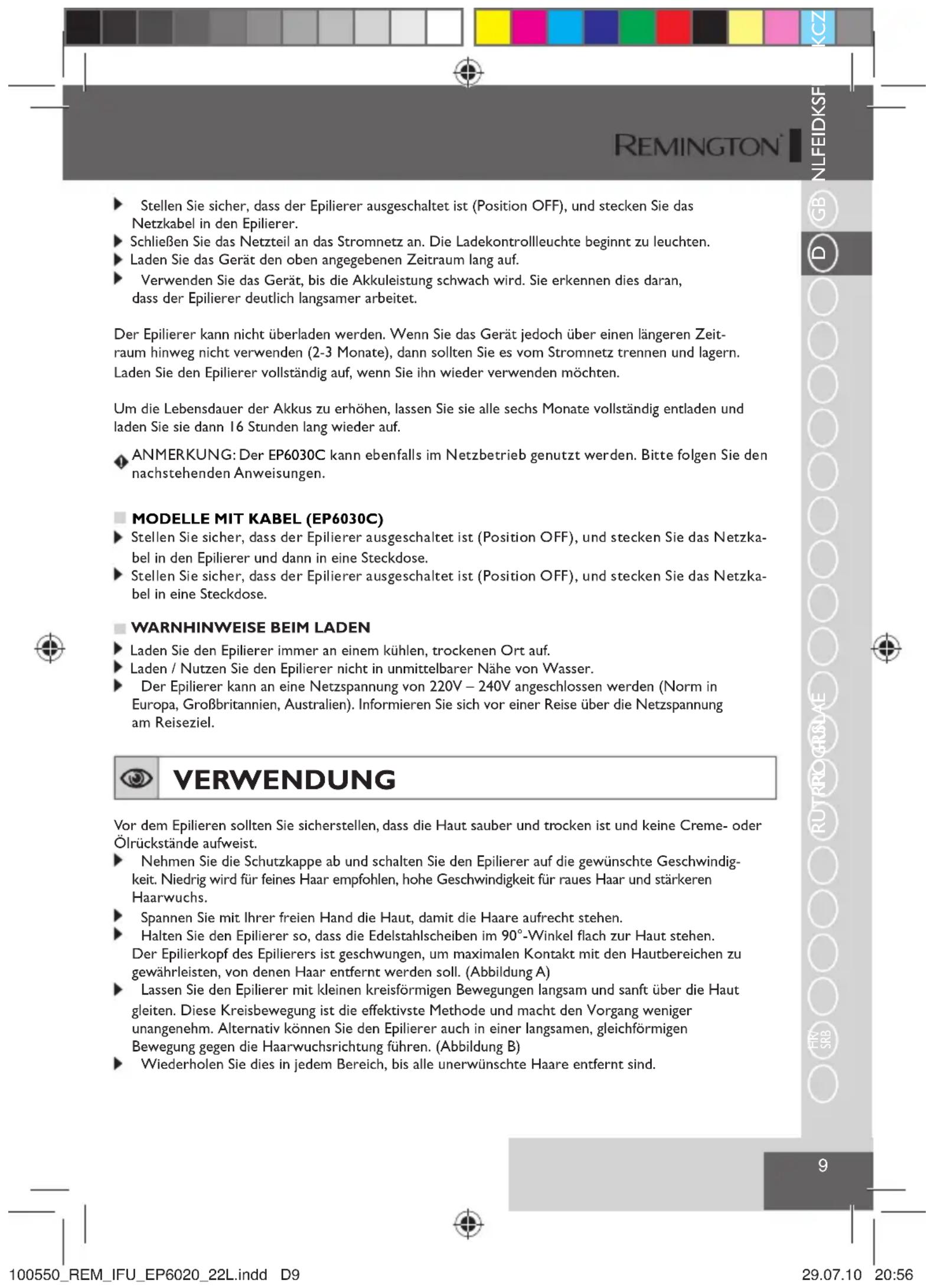 REMINGTON EP6030C - VORBEREITUNG - 1
