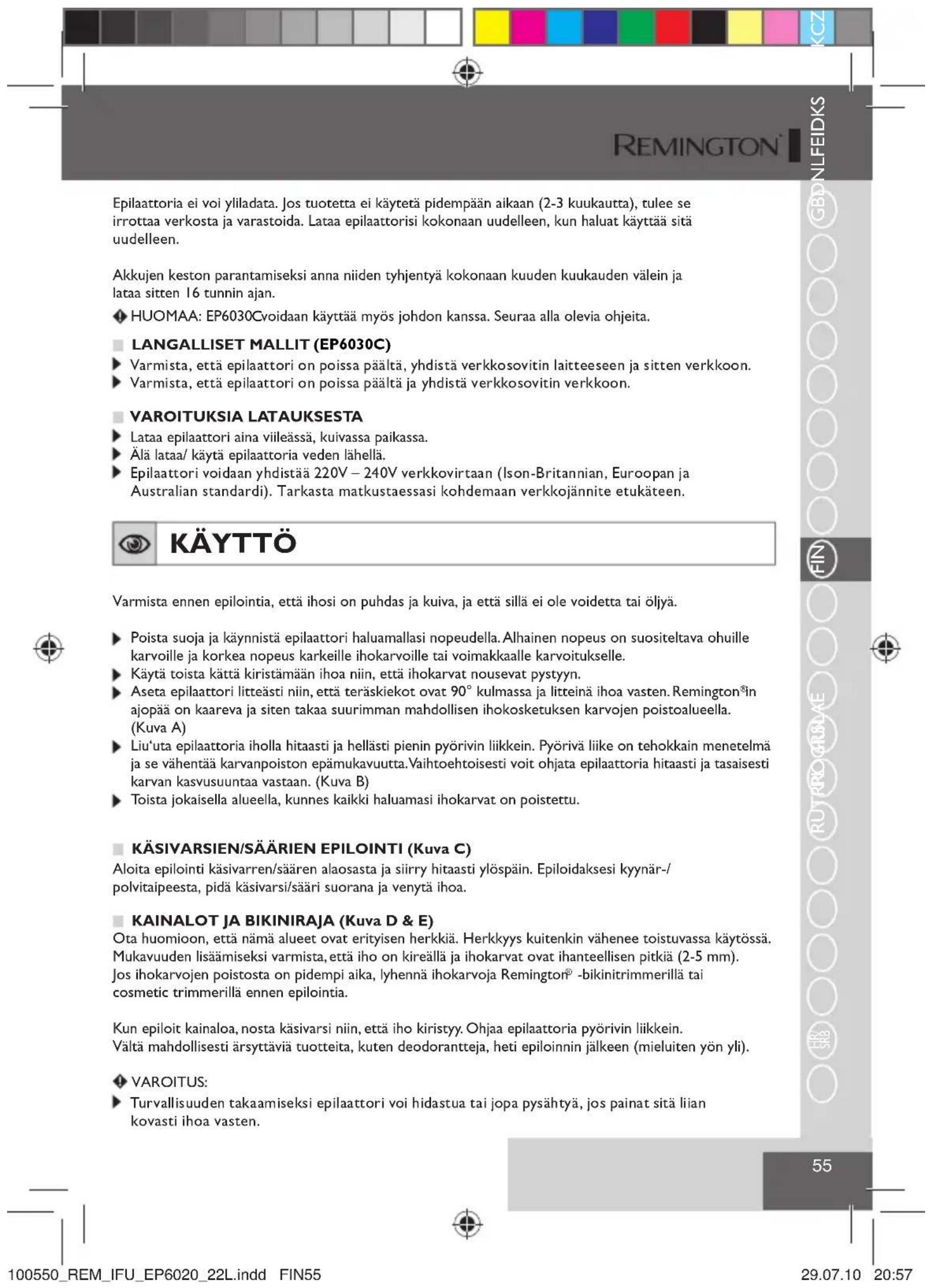 REMINGTON EP6030C - LADATTAVAT MALLITEP6030C - 2
