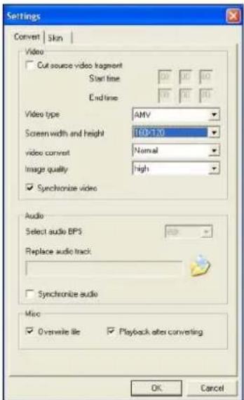 ROADSTAR MP450 - Conversion des fichiers video en format AMV - 2