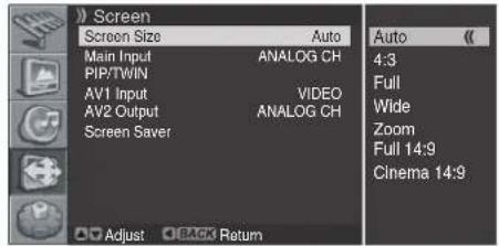 PIONEER PDP42RXE - Changing the Screen Size - 1