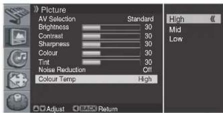PIONEER PDP42RXE - Setting the Colour Temperature - 2