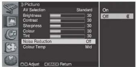 PIONEER PDP42RXE - Using the Noise Reduction Feature - 1