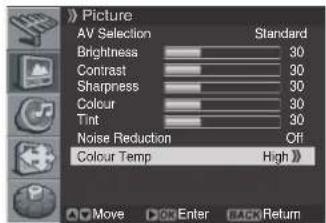 PIONEER PDP42RXE - Setting the Colour Temperature - 1