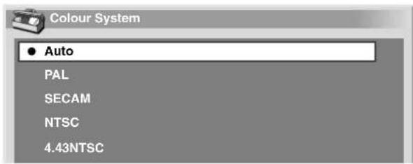 PIONEER PDP427XA - Colour system setting (AV mode only) - 1