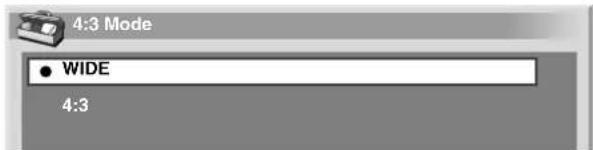 PIONEER PDP427XA - Selecting a screen size for received 4:3 aspect ratio signals - 1