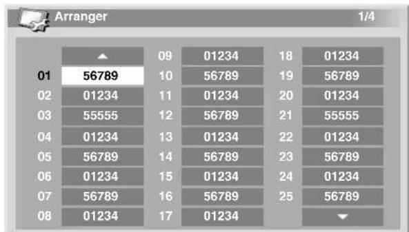 PIONEER PDP435HDE - Classement des canaux de télévision preréglés - 1