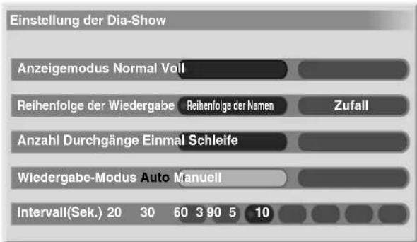 PIONEER PDP435HDE - Einstellungen der Dia-Show - 1