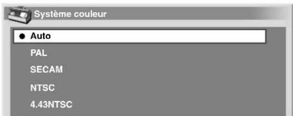 PIONEER PDP435HDE - Choix du standard couleur (mode AV uniquement) - 1