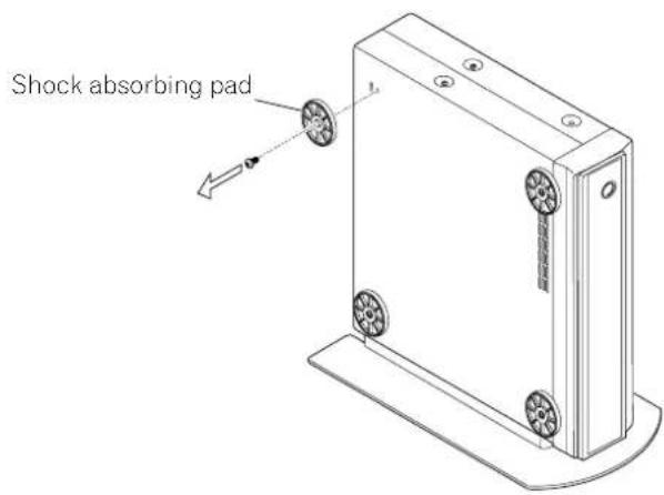PIONEER PDP435HDE - Remove the shock absorbing pads. - 1