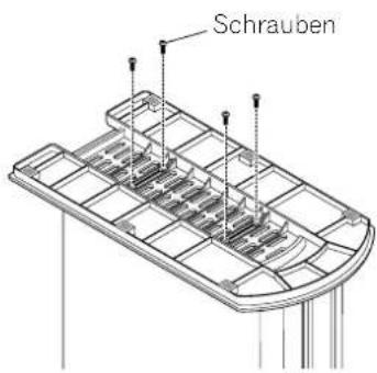 PIONEER PDP435HDE - Den Fuß mit den mitgelieferten Schrauben sichern. - 1