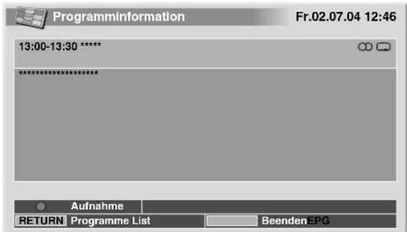 PIONEER PDP435HDE - Anzeigen von Programminformation - 1