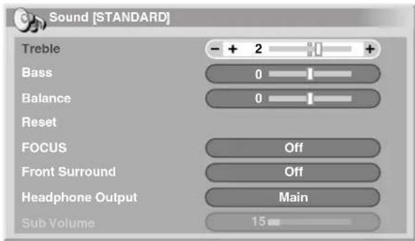 PIONEER PDP507XA - Sound adjustments - 1