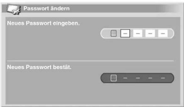 Passwort ändern Neues Passwort eingeben. Neues Passwort bestät.