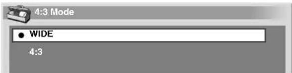 PIONEER PDP507XA - Selecting a screen size for received 4:3 aspect ratio signals - 1
