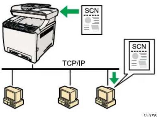 RICOH Aficio SP C240SF - Sending Scanned Files to a Computer's Shared Folder - 1