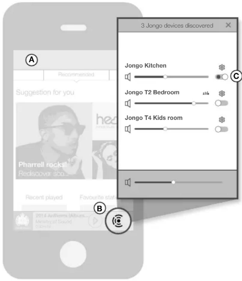 PURE Jongo T4 - Lecture de musique depuis l'application Pure Connect - 1